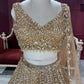 Luxury Champagne Gold Lehenga with Heavy Sequin Embroidery
