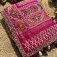 Royal Rani Pink Designer Saree with Floral Embroidery Work