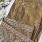 Luxury Antique Gold Saree with Heavy Floral Butterfly Embroidery