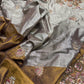 Luxury Antique Gold Saree with Heavy Floral Butterfly Embroidery