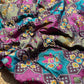 Royal Teal Blue Multicolour Patola-Inspired Designer Saree with Bird Motifs, Floral Embroidery, Mirror Work, Pearl Beadwork and Scalloped Lace Border
