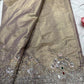 Luxury Champagne Gold Saree with Heavy Sequin, Pearl & Zari Embroidery