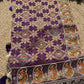 Purple Gold Zari Designer Saree with Traditional Floral Motifs Work