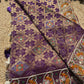 Purple Gold Zari Designer Saree with Traditional Floral Motifs Work