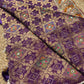 Purple Gold Zari Designer Saree with Traditional Floral Motifs Work