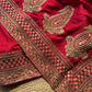 Designer Saree with Intricate Golden Paisley Embroidery, Shimmering Sequin Work