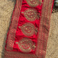 Royal Red Bridal Saree with Gold Peacock Embroidery & Sequin Work