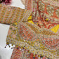 Mustard Yellow Designer Printed Saree with Heavy Handwork Blouse