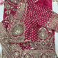 Designer Embroidered Saree with Heavy Zari & Sequins Work Blouse
