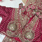 Designer Embroidered Saree with Heavy Zari & Sequins Work Blouse