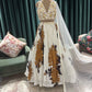 Mustard Yellow Floral Print Lehenga with Embroidered Blouse