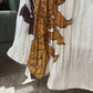 Off White Floral Print Embroidered Lehenga Set