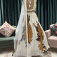 Off White Floral Print Embroidered Lehenga Set