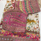 Cream Jungle Theme Designer Saree with Heavy Embroidered Blouse