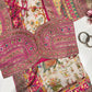 Cream Jungle Theme Designer Saree with Heavy Embroidered Blouse