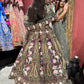 Multicolor Peacock & Paisley Grand Lehenga with Sheer Dupatta