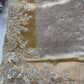 Golden Kanchipuram Silk Saree with Heavy Sequins Embroidered Border