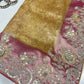 Yellow Kanchipuram Silk Saree with Heavy Sequins Embroidered Border