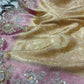 Yellow Kanchipuram Silk Saree with Heavy Sequins Embroidered Border