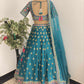 Peacock Blue Colour Lehenga with Miror & Thread Work