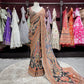 Black Designer Georgette Saree with Heavy Embroidered Border & Blouse