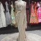 Gold Designer Sequin Drape Saree with Heavy Embroidered Blouse