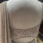 Gold Designer Sequin Drape Saree with Heavy Embroidered Blouse