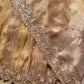 Champagne Gold Embroidered Saree with Floral Sequin Border