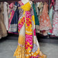 Mustard Yellow Multicolor Patchwork Embroidered Saree