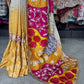 Mustard Yellow Multicolor Patchwork Embroidered Saree