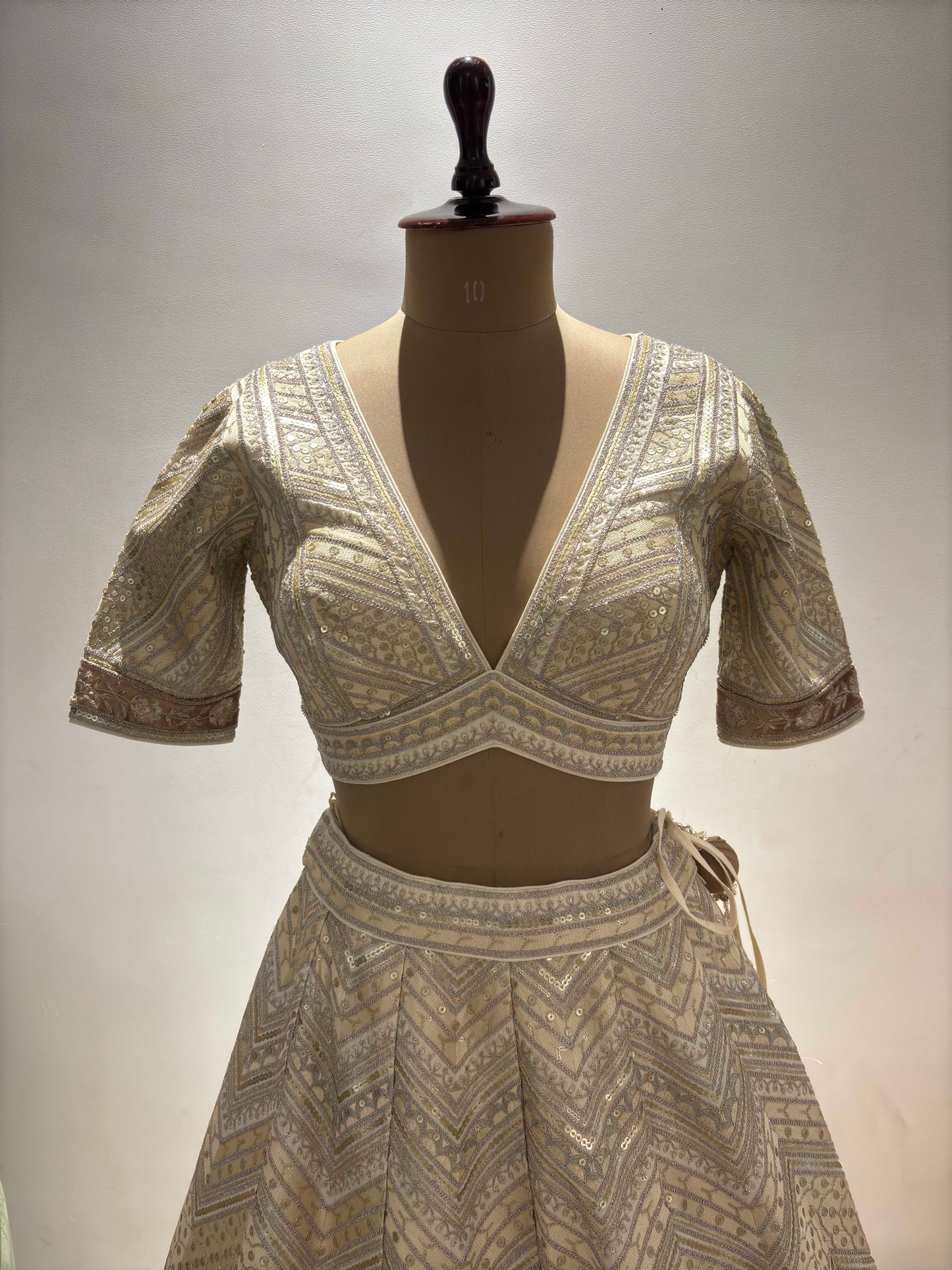 The Perfect Silk Golden Colour Lehanga with Sequnis Work