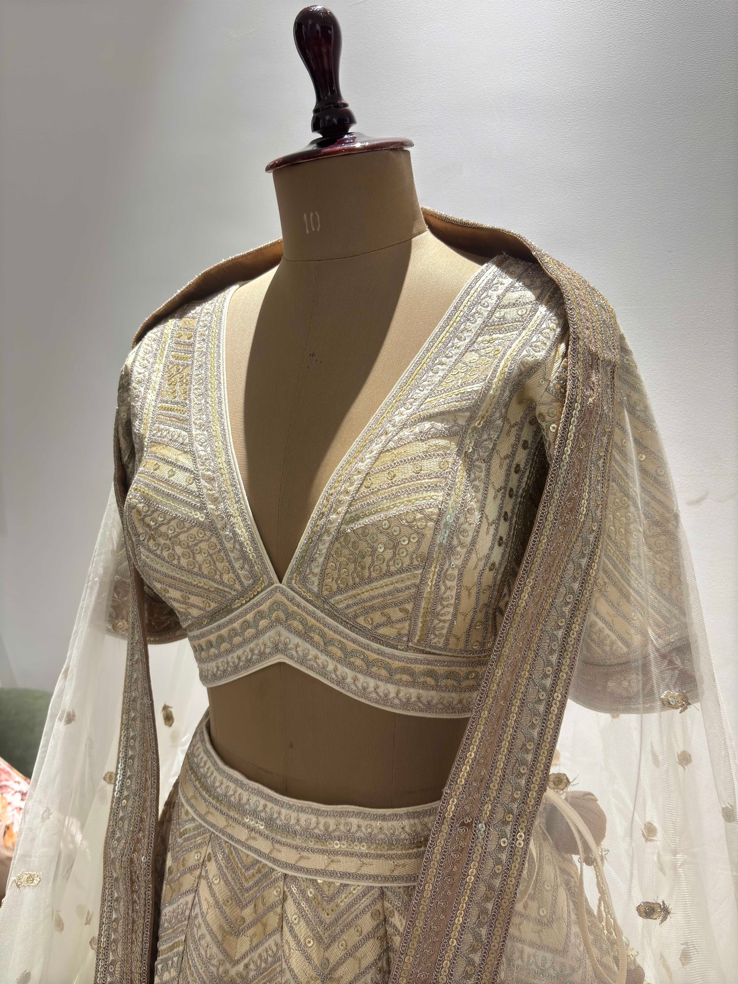The Perfect Silk Golden Colour Lehanga with Sequnis Work