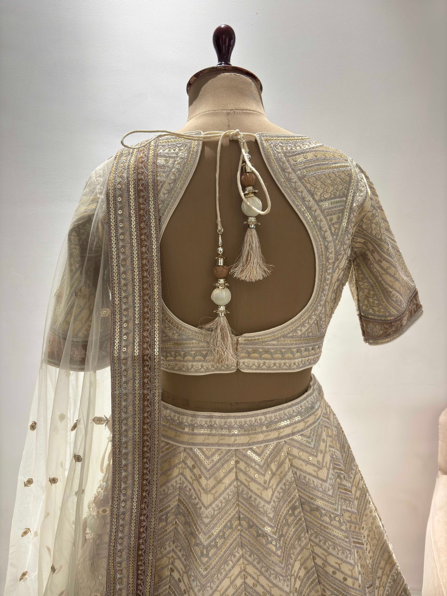 The Perfect Silk Golden Colour Lehanga with Sequnis Work