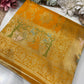 Yellow Designer Woven Saree with Rich Zari Border & Peacock Floral Pallu