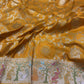 Yellow Designer Woven Saree with Rich Zari Border & Peacock Floral Pallu