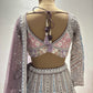 The Powder-Purple Colour Lehanga with Sequnis and Zari Work