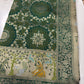 Green Designer Woven Saree with Rich Zari Border & Peacock Floral Pallu