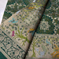 Green Designer Woven Saree with Rich Zari Border & Peacock Floral Pallu