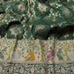 Green Designer Woven Saree with Rich Zari Border & Peacock Floral Pallu