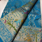 Turquoise Designer Woven Saree with Rich Zari Border & Peacock Floral Pallu