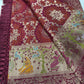 Maroon Designer Woven Saree with Rich Zari Border & Peacock Floral Pallu
