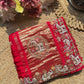 Royal Red & Gold Elephant Embroidered Designer Saree