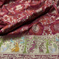 Maroon Designer Woven Saree with Rich Zari Border & Peacock Floral Pallu