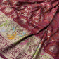 Maroon Designer Woven Saree with Rich Zari Border & Peacock Floral Pallu