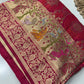 Rani Designer Woven Saree with Rich Zari Border & Peacock Floral Pallu