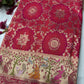Rani Designer Woven Saree with Rich Zari Border & Peacock Floral Pallu