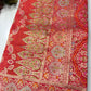 Red Designer Woven Saree with Floral Paisley Motifs & Rich Border