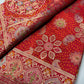 Red Designer Woven Saree with Floral Paisley Motifs & Rich Border