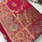 Rani Designer Woven Saree with Floral Paisley Motifs & Rich Border
