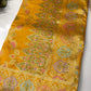 Yellow Designer Woven Saree with Floral Paisley Motifs & Rich Border